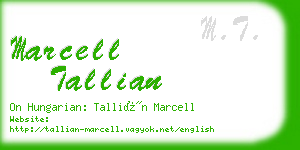 marcell tallian business card